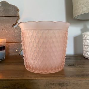 Beautiful vintage frosted glass planter/ice bucket